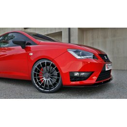 Накладка сплиттер на передний бампер на Seat Ibiza 6J Cupra рестайл